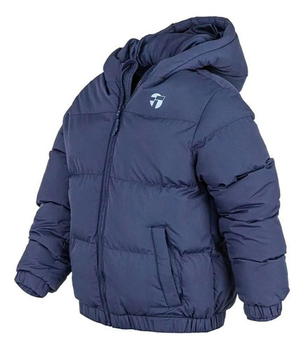 Campera Con Capucha Topper Puffer Men Iii Azul Gris Hombre