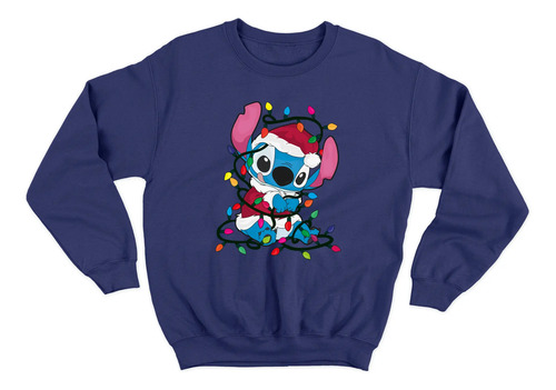 Sudadera Sweater Stich Luces Navidad Unisex Hombre-mujer