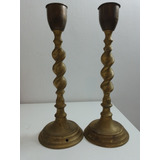 Antiguos Candelabros De Bronce 