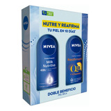 Pack Nivea Milk Nutritiva 400 Ml + Milk Q10 400 Ml