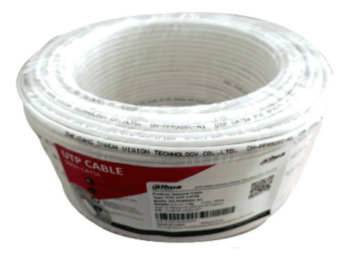 Dahua Bobina 100m Cable Utp Cat5e 100% Cobre Color Blanc /vc