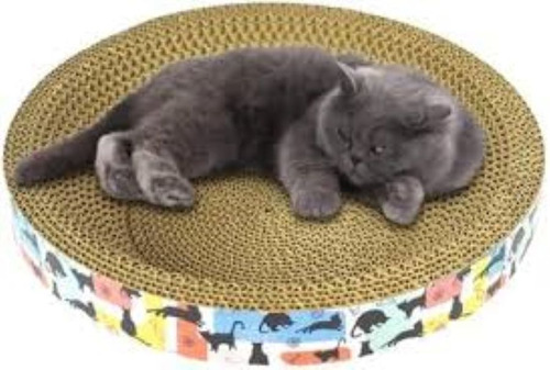 Cama Rascador D/ Cartón Circular 30 Cm Para Gato Scratch