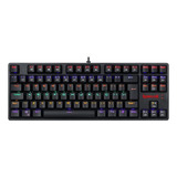 Teclado Mecânico Redragon Daksa Rainbow, Switch Brown, Abnt2 Cor De Teclado Preto Idioma Português Brasil