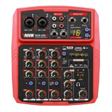 Consola Mixer Novik Nvk-i06bt Placa Sonido Usb Bluetooth 6ch