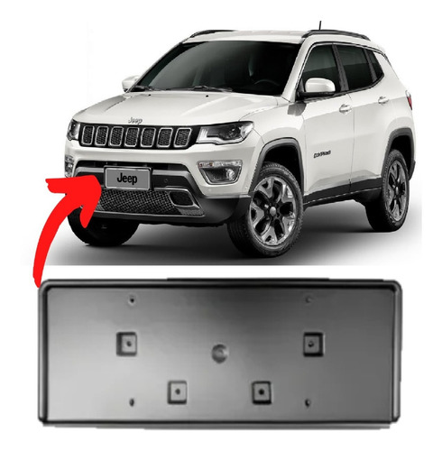 Suporte De Placa Jeep Compass Sport 2.0 Flex 2020 2021 Mopar