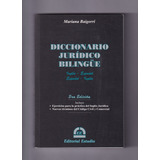 Mariana Baigorri Diccionario Jurídico Bilingüe Libro Usado