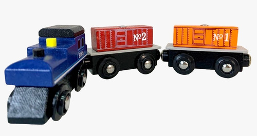 Tren Magnetico Madera Trencito Imantado Vagones Juego Niños