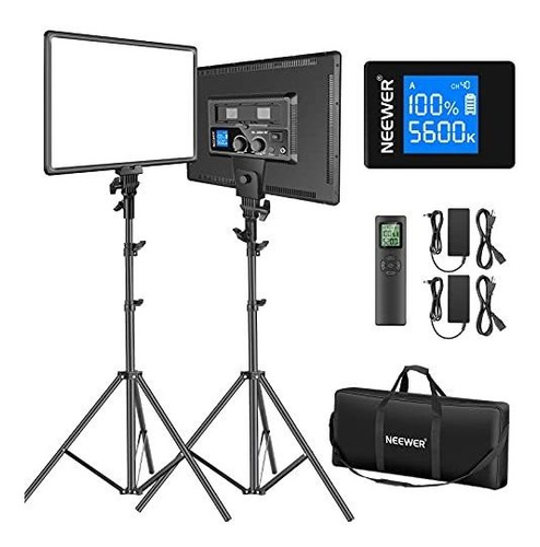 Kit De Iluminación Fotográfica Neewer Led 2 Pack -negro