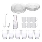 Set Vajilla Completa 6 Personas Vidrio Platos Kuchen