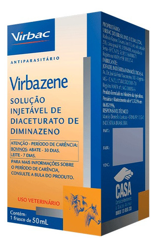 Virbazene Injetável 50ml - Antiparasitário