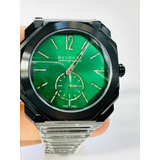 Reloj Bvlgari Octo Para Caballero Fondo Verde