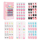 Set De Uñas Postizas Nail And J Para Niños, 120 Unidades