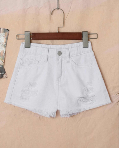 Short Shein De Jean Blanco