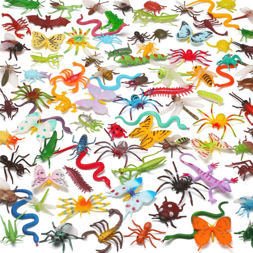 Set Insectos De Colores Plastico Realista 100 Piezas 5 A 7cm