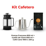 Prensa Francesa 800ml Cuello Cisne 600ml Café Amber 