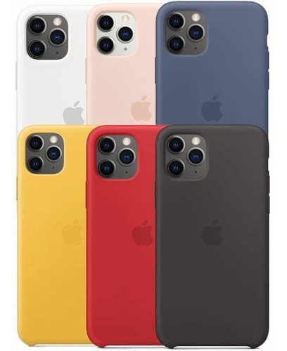 Silicone Case Para iPhone 11 Pro + Vidrio De Camara 