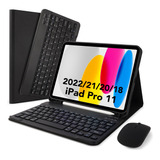 Capa + Teclado Bluetooth + Mouse Para iPad Pro 11 Polegadas