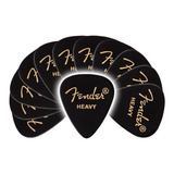 Palhetas Fender® Heavy Black 198-0351-906 (pcte Com 12)