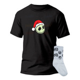 Playera Y Calcetas Jack Navideño Halloween Brilla Oscuridad