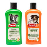 Kit Banho Em Cães: Shampoo Pelo Escuro Condicionador Neutro