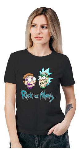 Polera Mujer Rick And Morty Melt Algodón Orgánico Wiwi