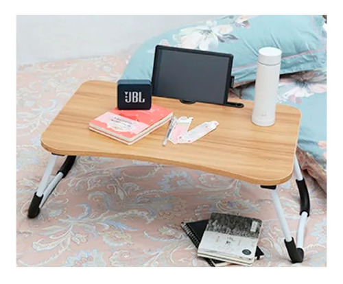 Mesa Plegable Notebook Soporte Laptop Cama Desayuno Rosada 