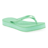 Ojotas Havaianas Slim Flatform Mujer Verde 1 Solo Deportes