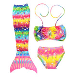 Trajes De Baño De Niña Sirena For Nadar Conjunto De Bikini