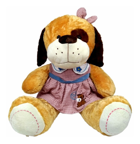 Perro De Peluche Gigante Con Vestido Y Oberol, Titan Toys