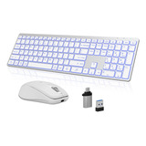 Earto Teclado Y Mouse Inalmbricos K637, Retroiluminacin De 7