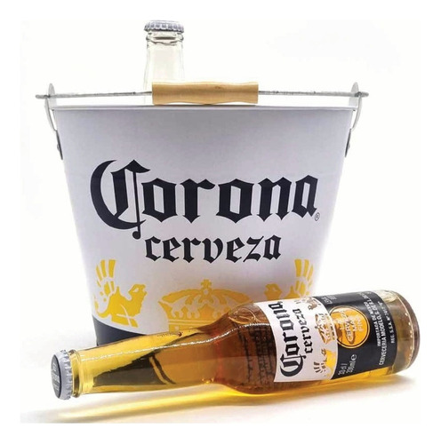 Frapera De Hielo Cerveza Corona Balde De Metal C Destapador