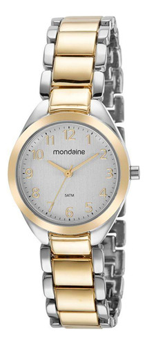 Relógio Mondaine Feminino Analógico Bicolor 32459lpmvbm2 Cor Da Correia Dourado Cor Do Bisel Dourado