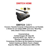 Switch Hdmi 1080p 3 Entradas 1 Salida Hdmi Selector Conector