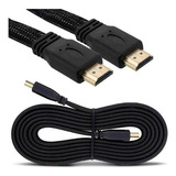 Cabo Hdmi Flat 2.0 4k Com Malha Náutica 15,0 Metros Ultra Hd