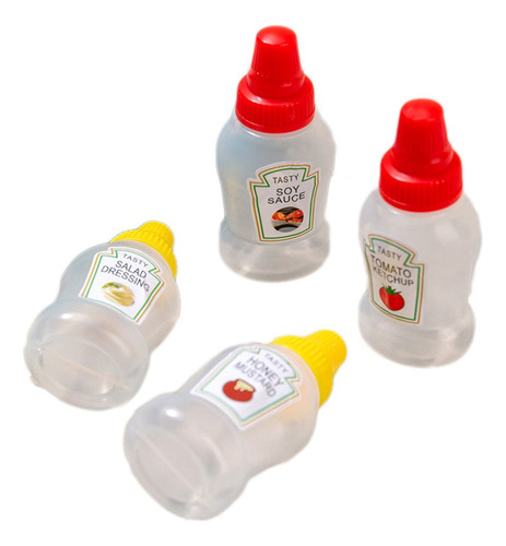 Botella De Salsa, Mini Botella Exprimible, Recipiente Para A