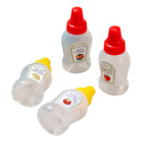 Botella De Salsa, Mini Botella Exprimible, Recipiente Para A