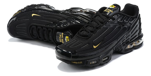 Nike Air Max Tn3 Preto Det Dourado  Leia A Descrição