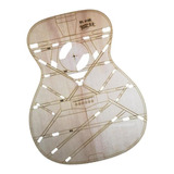 Conjunto De Modelo De Guitarra De Madeira Estêncil De