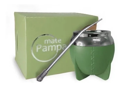 Mate Pampa Térmico Torpedo Uruguayo Con Packaging Y Bombilla