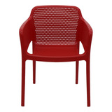 Cadeira De Jantar Tramontina Gabriela, Estrutura De Cor  Vermelho, 1 Unidade