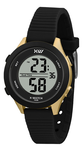 Relógio X Games Unisex Xkppd084w Bxpx Preto Com Dourado