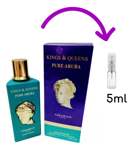 Perfume Amaran Kings & Queens Pure Aruba Eau Decant 5 Ml 