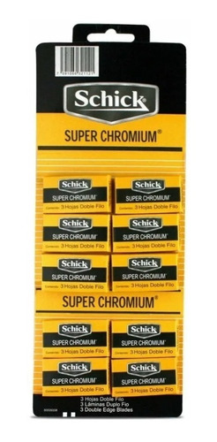 Hojas Schick Super Chromium® 30 Unidades