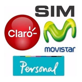 Chip Prepago Movistar Personal Claro Tuenti Gsm 4g