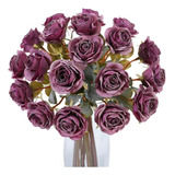 Bouquet De Rosas Artificiales Vintage - Compatible Con Decor