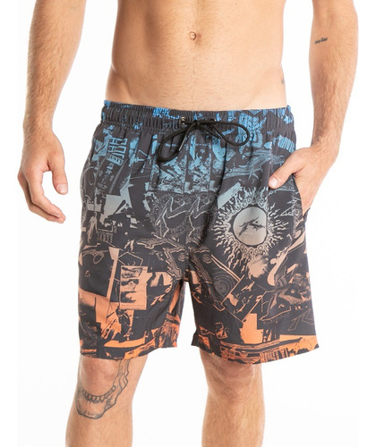 Short De Baño Rusty Paste Up Hombre Boardshort