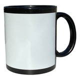 Taza Negra Con Ventana Blanca 11oz Para Sublimar Sublimacion