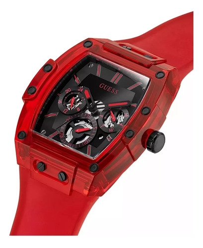 Reloj Guess Phoenix Gw0203g5 Rojo