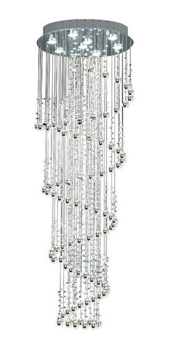 Colgante Techo Araña Moderno Cristales 10l Gu10 175cm