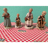 Lote De 4 Figuras De Porcelana Ancianos